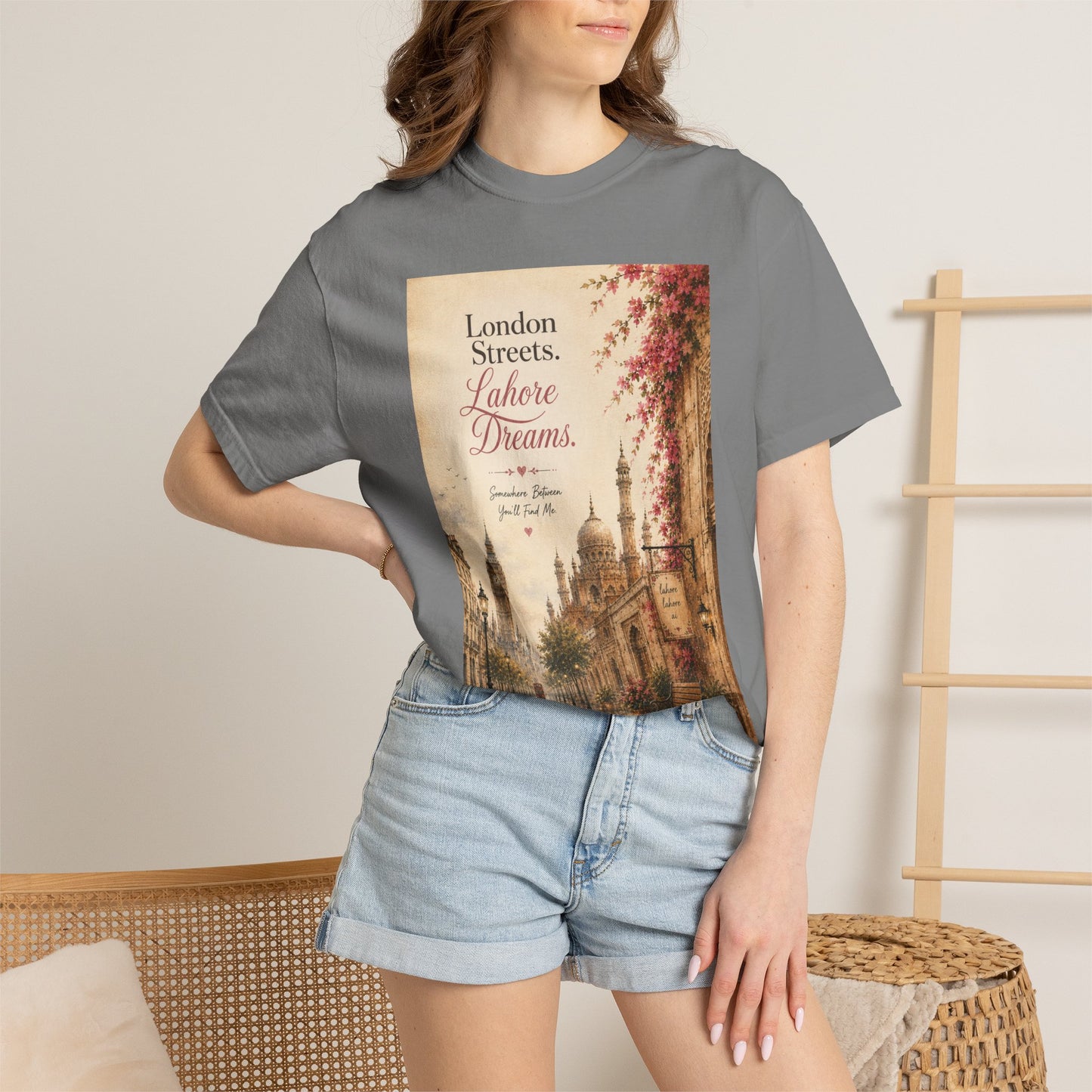 London Streets Vintage Tee — 'London Streets, Labor Dreams' Scenic Graphic T‑Shirt