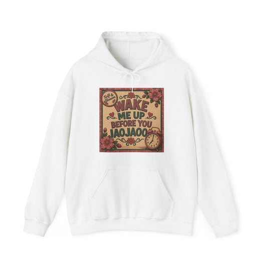 Hoodie — Retro Floral "Wake Me Up Before You Go-Go" Vintage 80s Music Sweatshirt