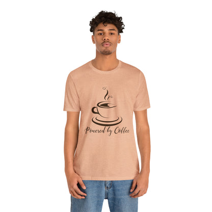 Powered by coffee Jersey Short Sleeve Tee