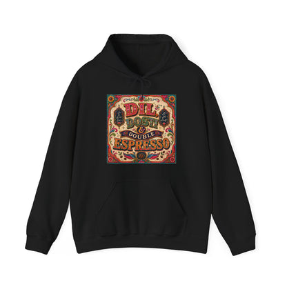 Espresso Vibes Hoodie — 'Dil Dosti & Double Espresso' Vintage Coffee Graphic