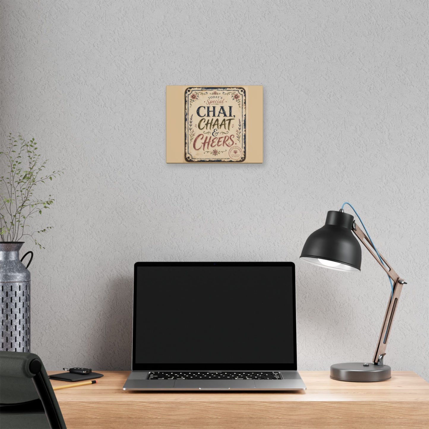 Chai, Chaat & Cheers Canvas Wall Art