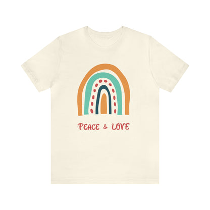 Peace and love Jersey Short Sleeve Tee