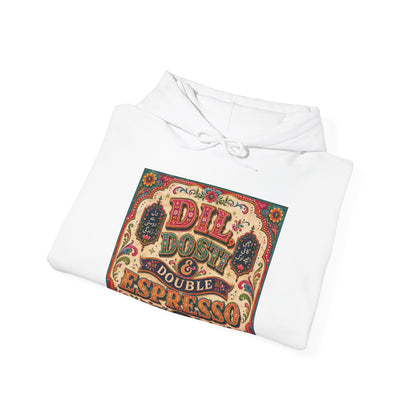 Espresso Vibes Hoodie — 'Dil Dosti & Double Espresso' Vintage Coffee Graphic