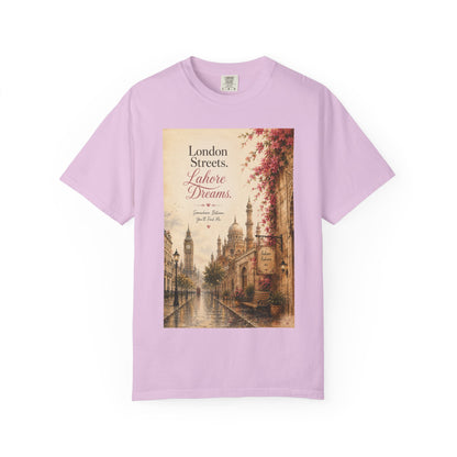 London Streets Vintage Tee — 'London Streets, Labor Dreams' Scenic Graphic T‑Shirt