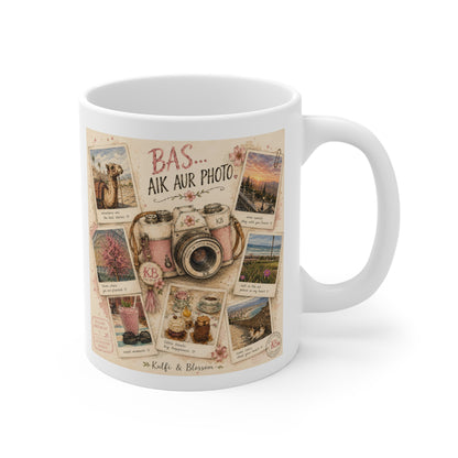 Mug — Vintage Camera Collage "Bas Aik Aur Photo" Travel Photo Coffee Mug