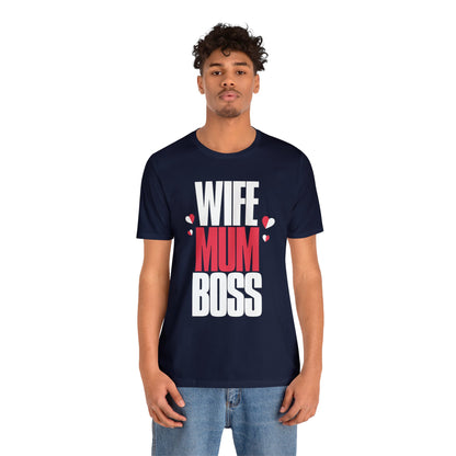 Wife mum boss Jersey Short Sleeve Tee