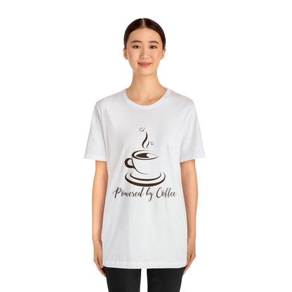 Powered by coffee Jersey Short Sleeve Tee