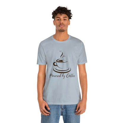 Powered by coffee Jersey Short Sleeve Tee