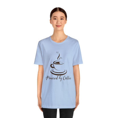 Powered by coffee Jersey Short Sleeve Tee