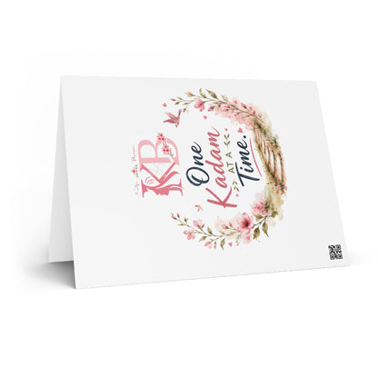 Greeting Card — "One Kadam at a Time" Inspirational Floral Card