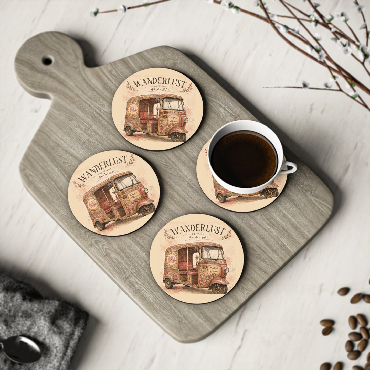 Wanderlust Tuk Tuk Coasters