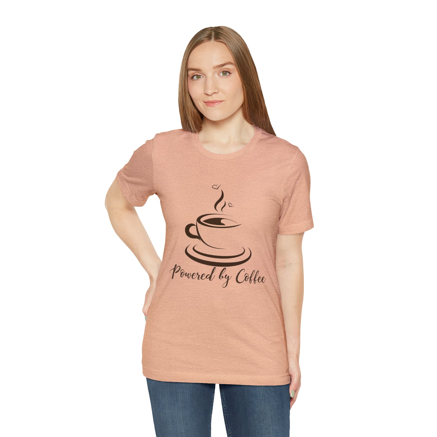 Powered by coffee Jersey Short Sleeve Tee