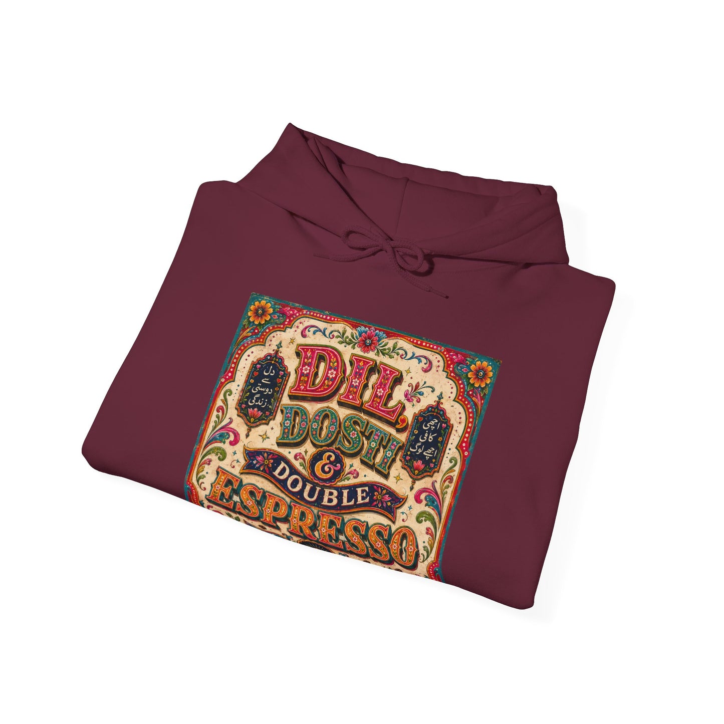 Espresso Vibes Hoodie — 'Dil Dosti & Double Espresso' Vintage Coffee Graphic