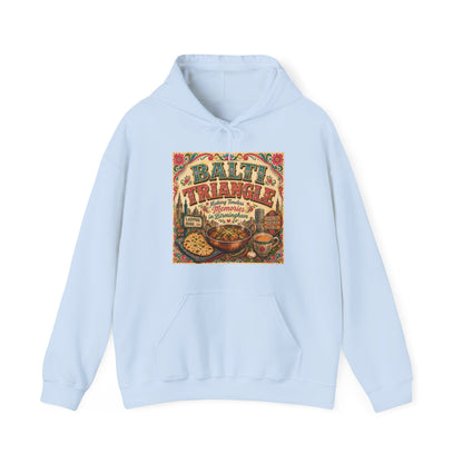 Baltimore Charm Hoodie - 'Balti Triangle' Vintage Food Poster Sweatshirt