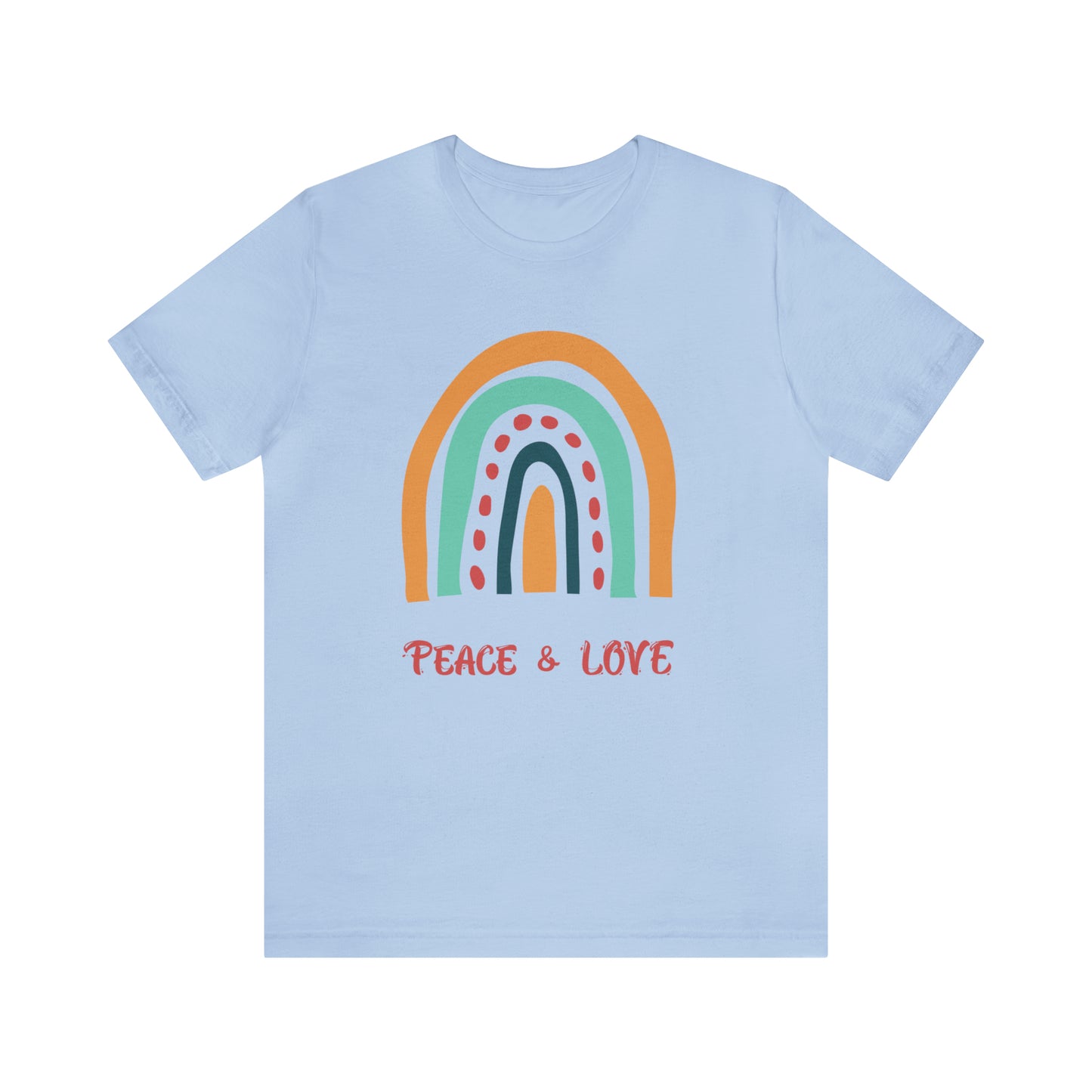 Peace and love Jersey Short Sleeve Tee