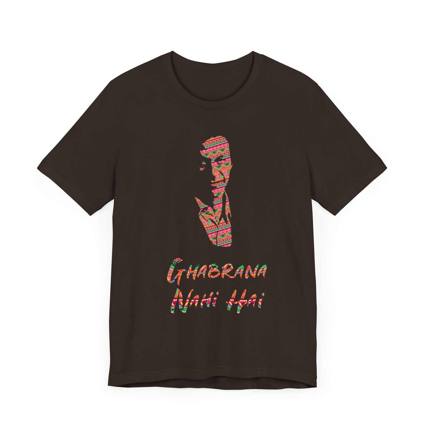 Ghabrana Nahi Hai Tee, Funny Cotton Shirt, Motivational Gift, Casual Wear, Gift for Him/Her, Unique Graphic T-shirt