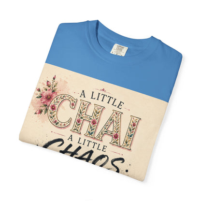 Chai & Chaos Tee — A Little Chai, A Little Chaos Vintage Floral T-Shirt