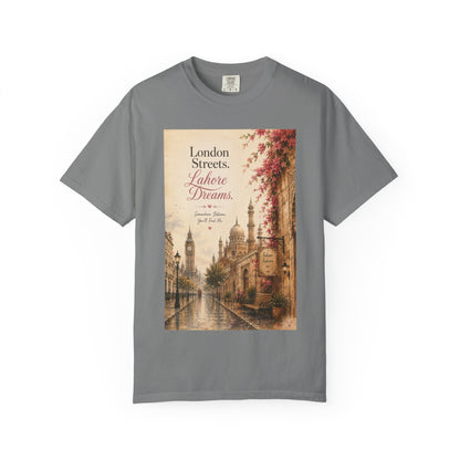 London Streets Vintage Tee — 'London Streets, Labor Dreams' Scenic Graphic T‑Shirt