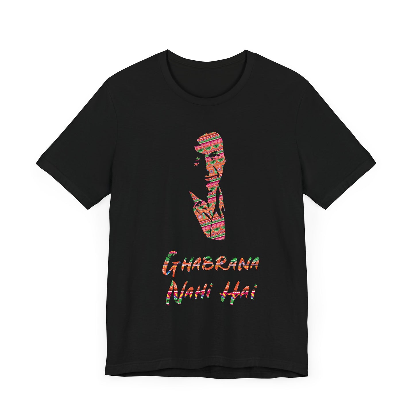 Ghabrana Nahi Hai Tee, Funny Cotton Shirt, Motivational Gift, Casual Wear, Gift for Him/Her, Unique Graphic T-shirt