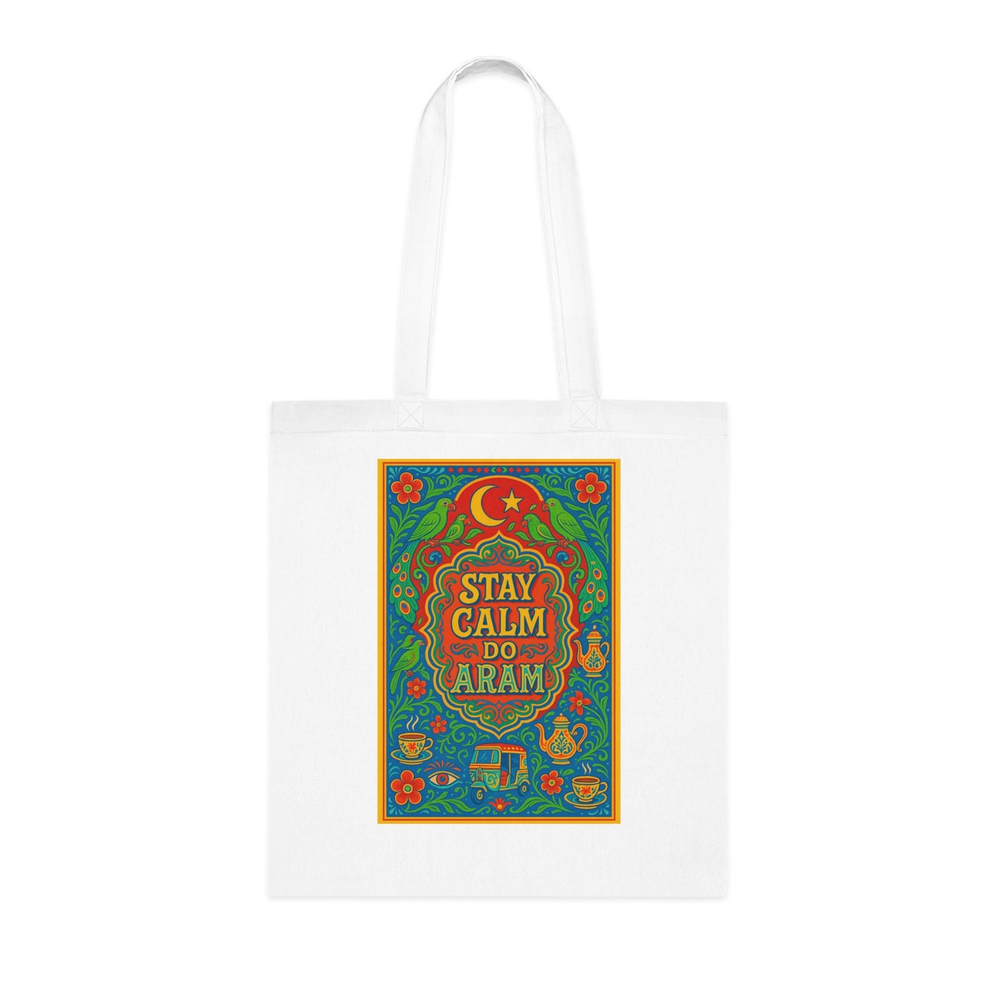 Stay Calm Do Aram Tote Bag | Reusable Grocery Bag, Beach Tote, Eco-Friendly, Decorative Gift, Shopping Bag