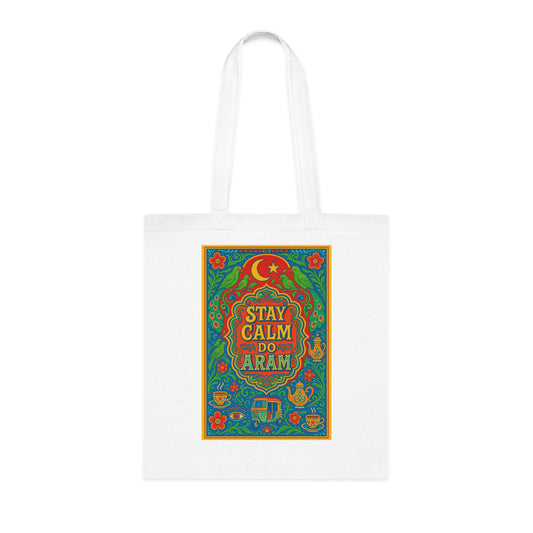 Stay Calm Do Aram Tote Bag | Reusable Grocery Bag, Beach Tote, Eco-Friendly, Decorative Gift, Shopping Bag