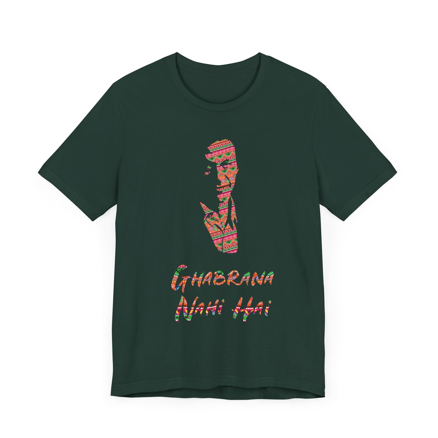 Ghabrana Nahi Hai Tee, Funny Cotton Shirt, Motivational Gift, Casual Wear, Gift for Him/Her, Unique Graphic T-shirt
