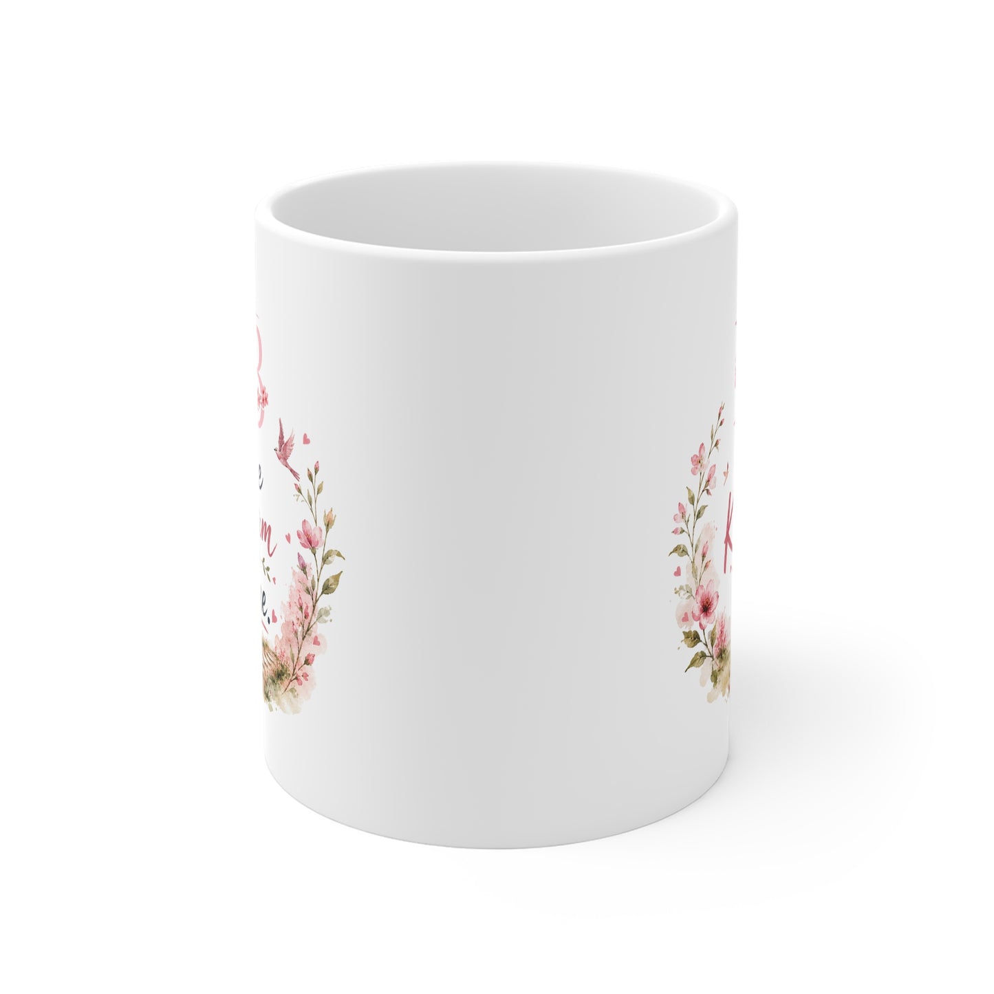 One Kadam at a Time Floral Mug — Inspirational Urdu/English Motivational Coffee Cup