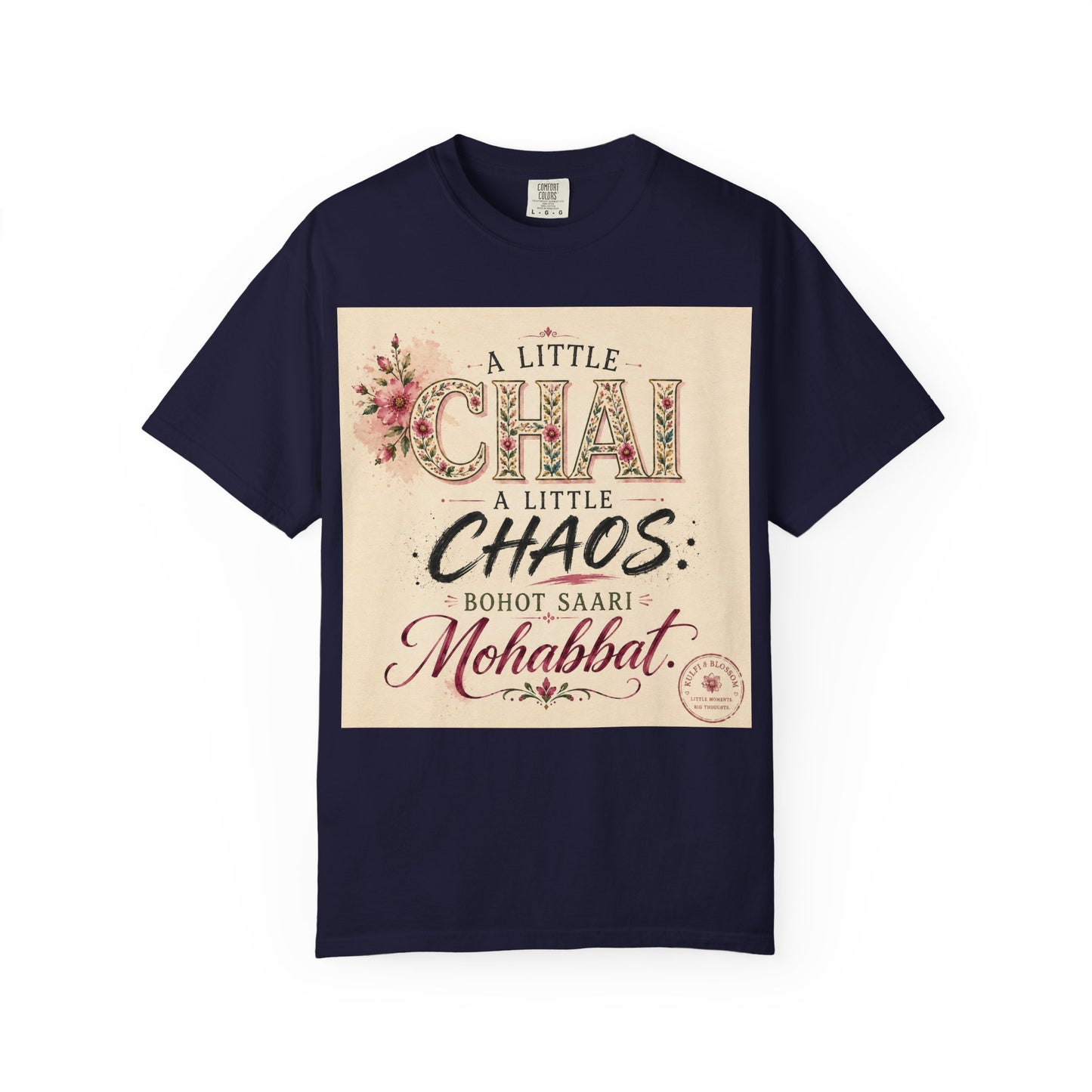 Chai & Chaos Tee — A Little Chai, A Little Chaos Vintage Floral T-Shirt