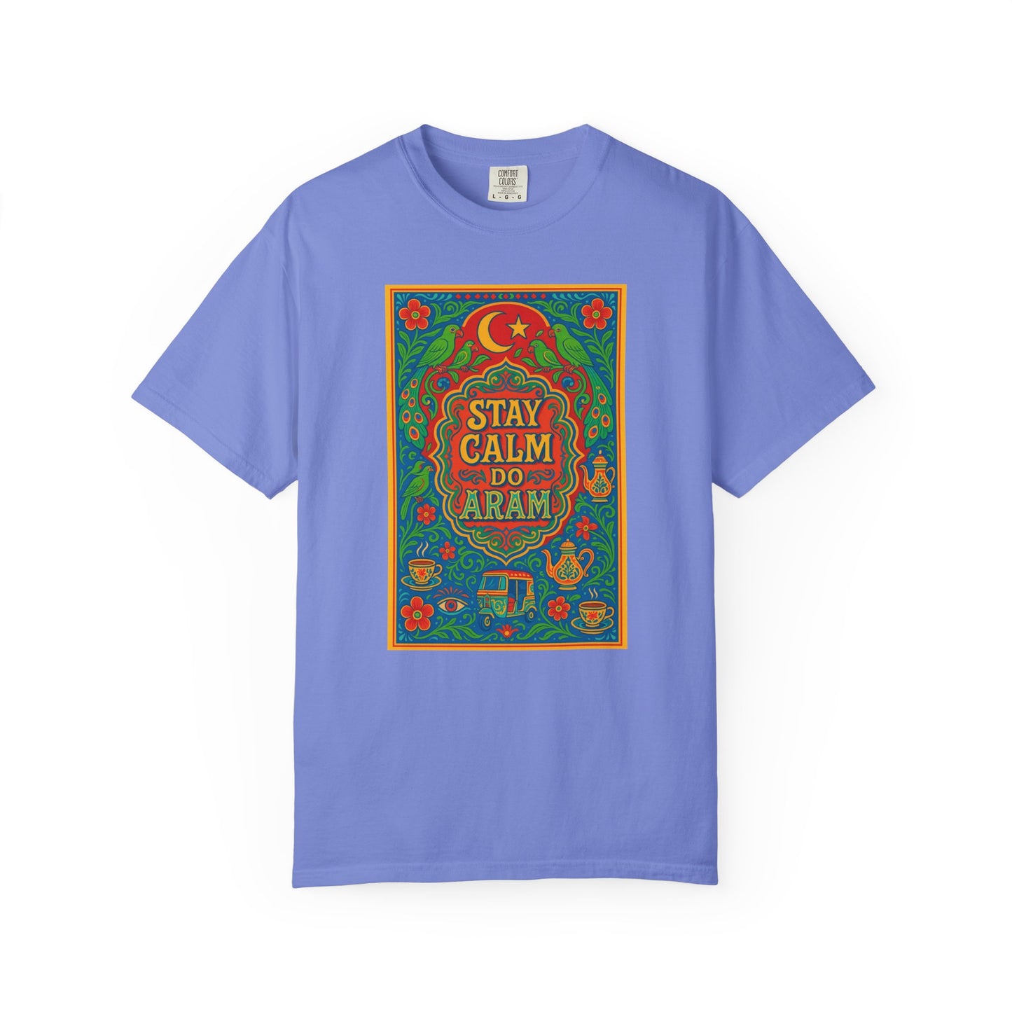 Stay Calm Do Aram T-shirt, Colorful Graphic Tee, Unisex Casual Wear, Gift for Him/Her, Relaxation Shirt, Bohemian T-shirt