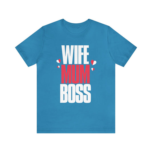 Wife mum boss Jersey Short Sleeve Tee