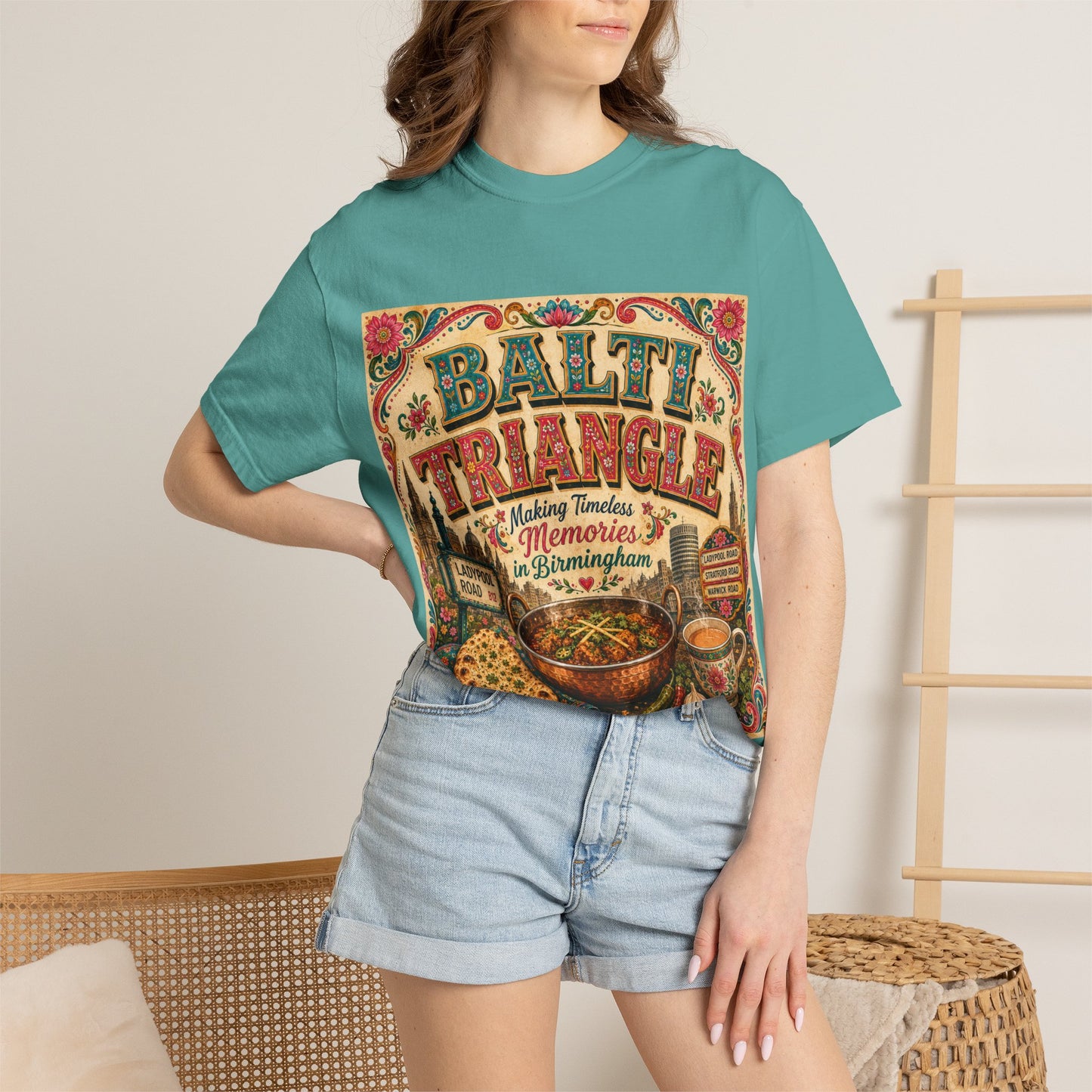Balthi Triangle Vintage Indian Food T-Shirt