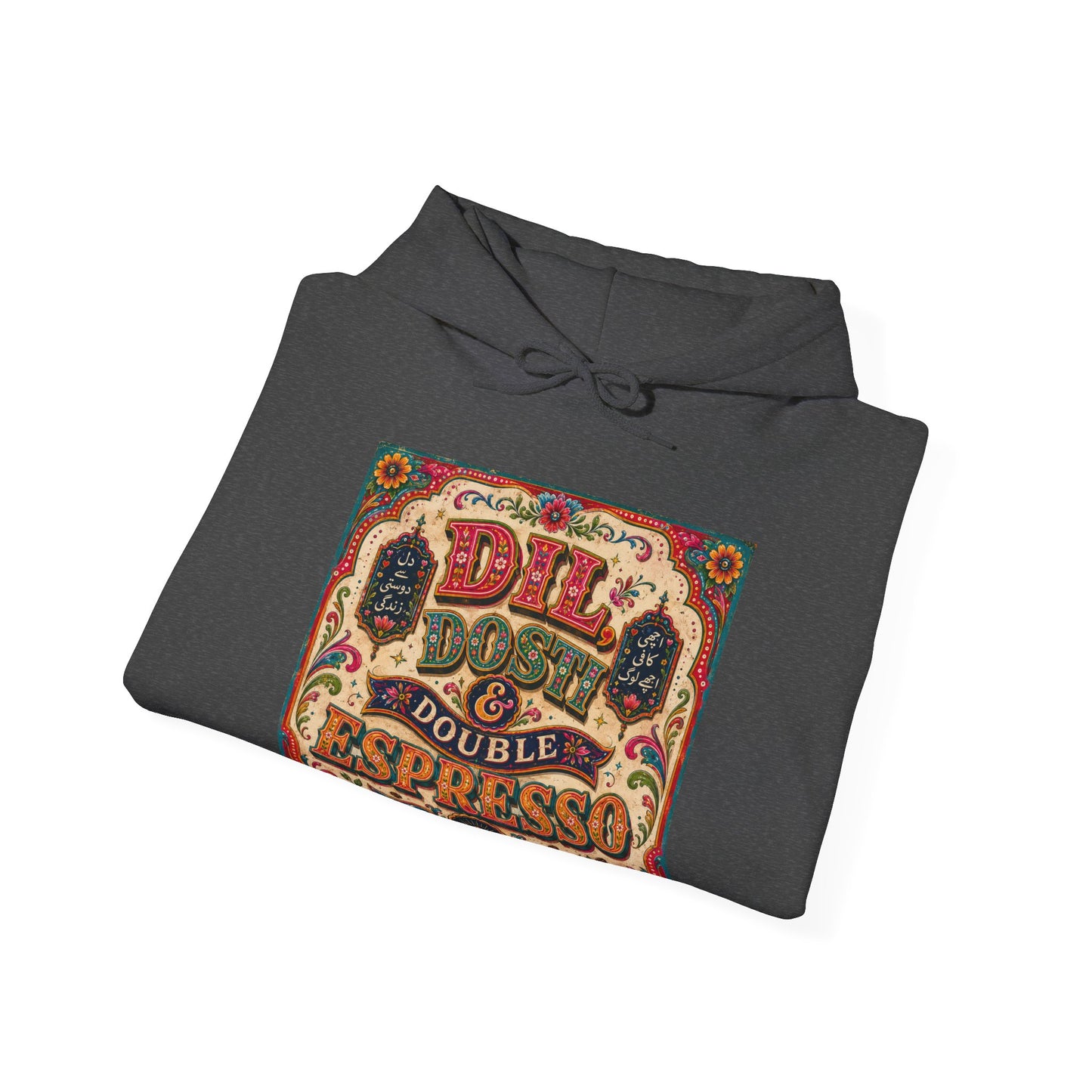 Espresso Vibes Hoodie — 'Dil Dosti & Double Espresso' Vintage Coffee Graphic