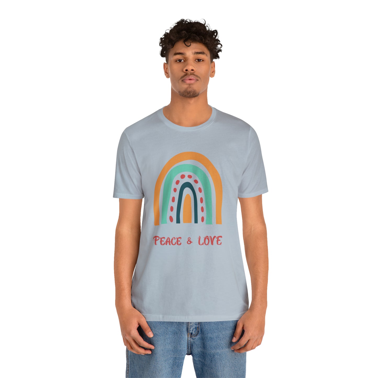 Peace and love Jersey Short Sleeve Tee