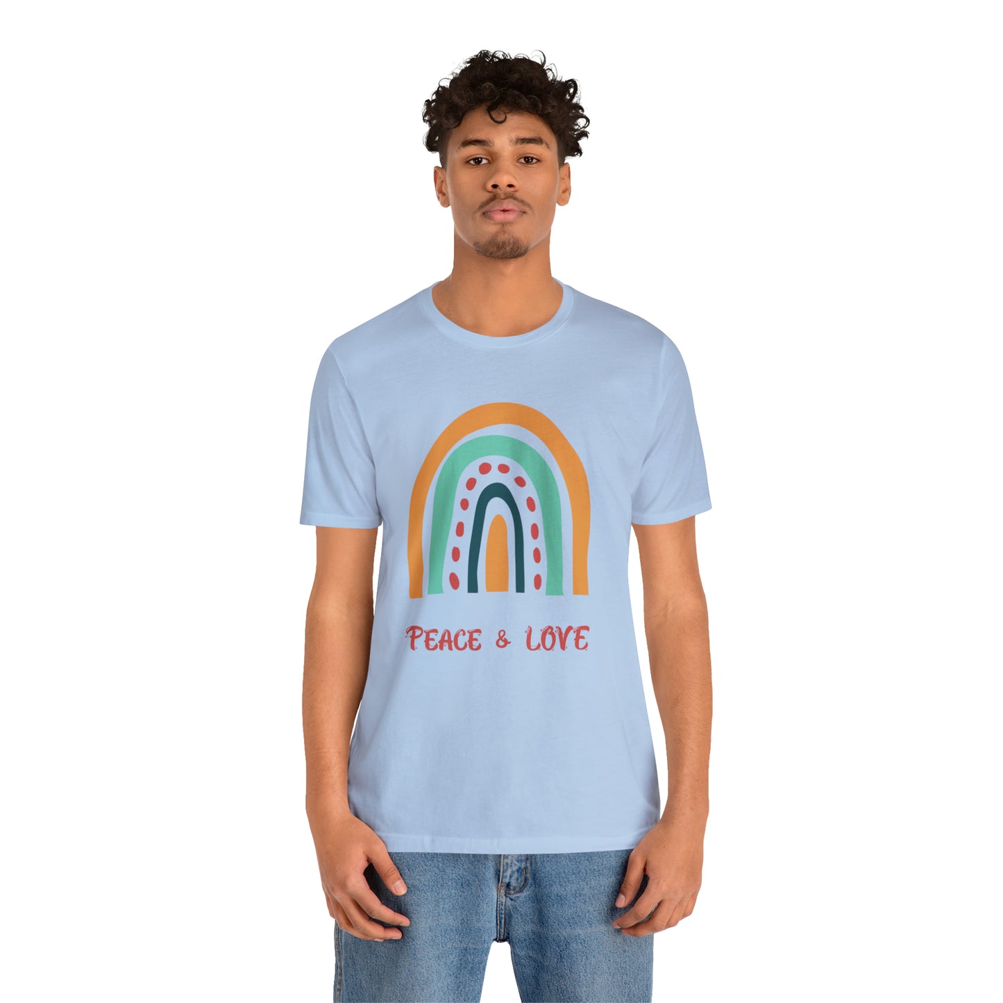 Peace and love Jersey Short Sleeve Tee