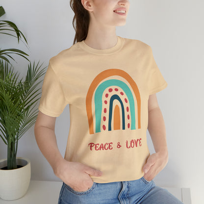 Peace and love Jersey Short Sleeve Tee