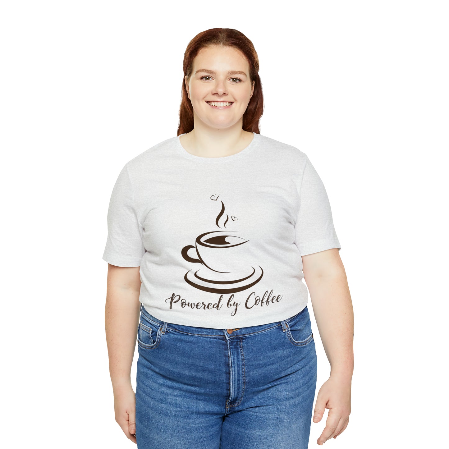 Powered by coffee Jersey Short Sleeve Tee