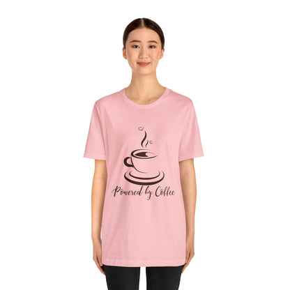 Powered by coffee Jersey Short Sleeve Tee