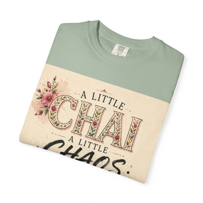Chai & Chaos Tee — A Little Chai, A Little Chaos Vintage Floral T-Shirt