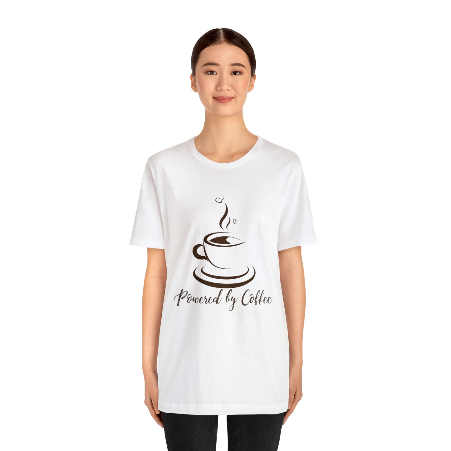 Powered by coffee Jersey Short Sleeve Tee