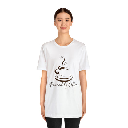 Powered by coffee Jersey Short Sleeve Tee