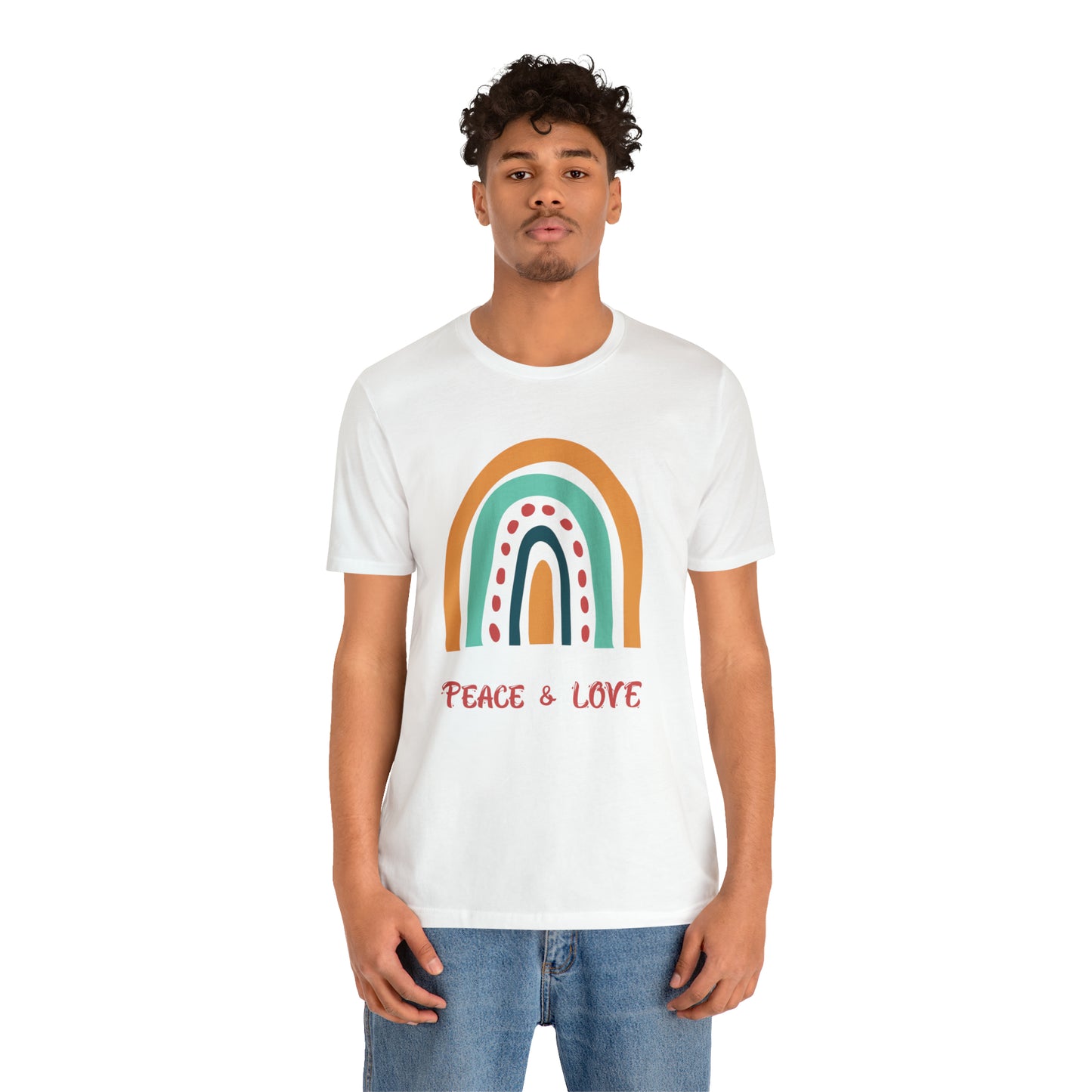 Peace and love Jersey Short Sleeve Tee