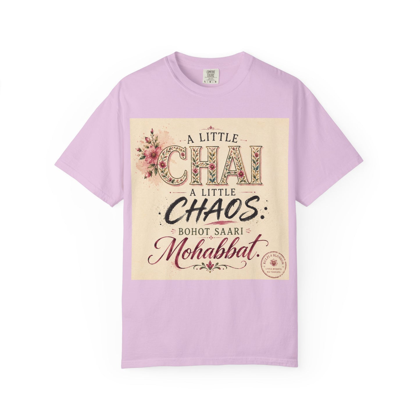 Chai & Chaos Tee — A Little Chai, A Little Chaos Vintage Floral T-Shirt