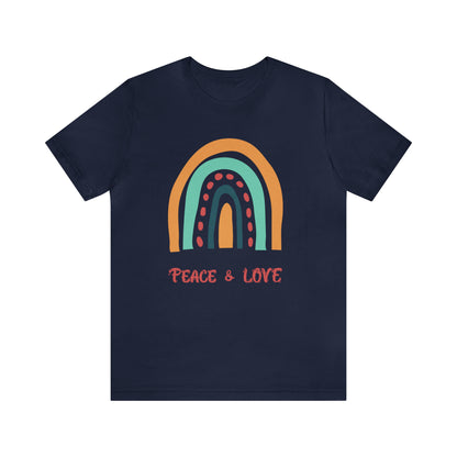 Peace and love Jersey Short Sleeve Tee