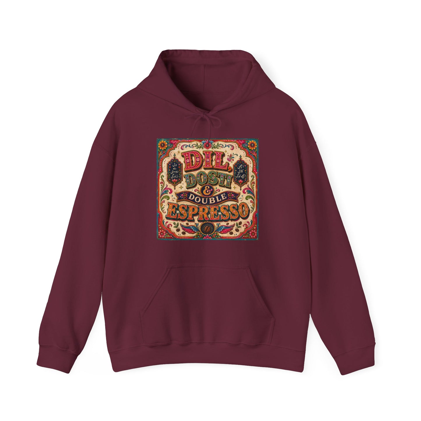 Espresso Vibes Hoodie — 'Dil Dosti & Double Espresso' Vintage Coffee Graphic