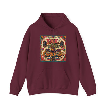 Espresso Vibes Hoodie — 'Dil Dosti & Double Espresso' Vintage Coffee Graphic