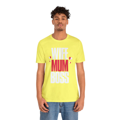 Wife mum boss Jersey Short Sleeve Tee