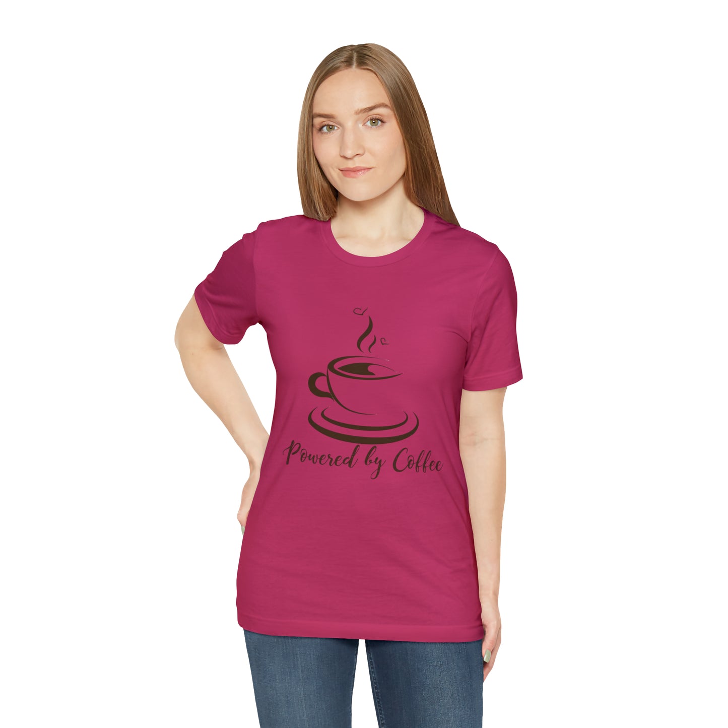 Powered by coffee Jersey Short Sleeve Tee