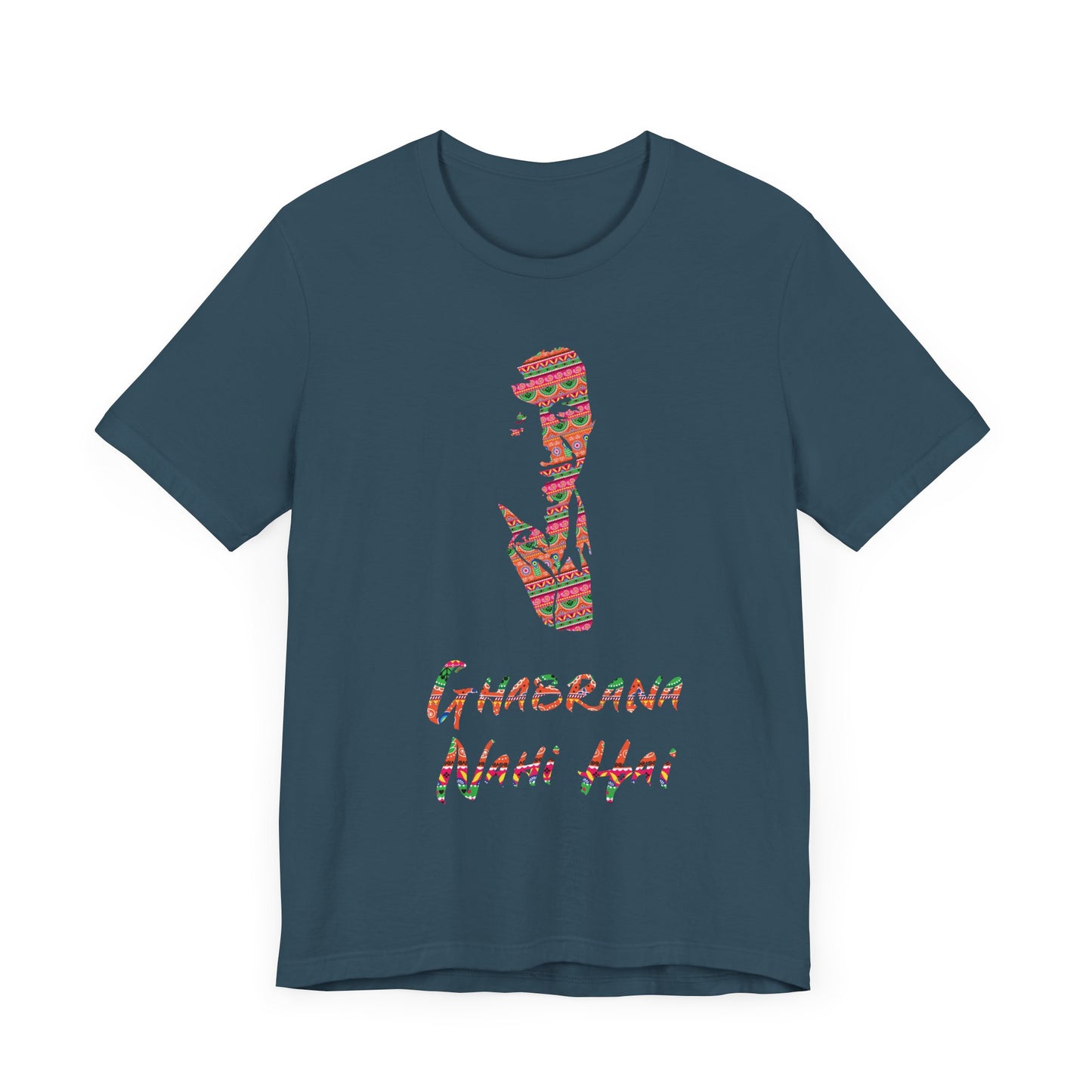 Ghabrana Nahi Hai Tee, Funny Cotton Shirt, Motivational Gift, Casual Wear, Gift for Him/Her, Unique Graphic T-shirt