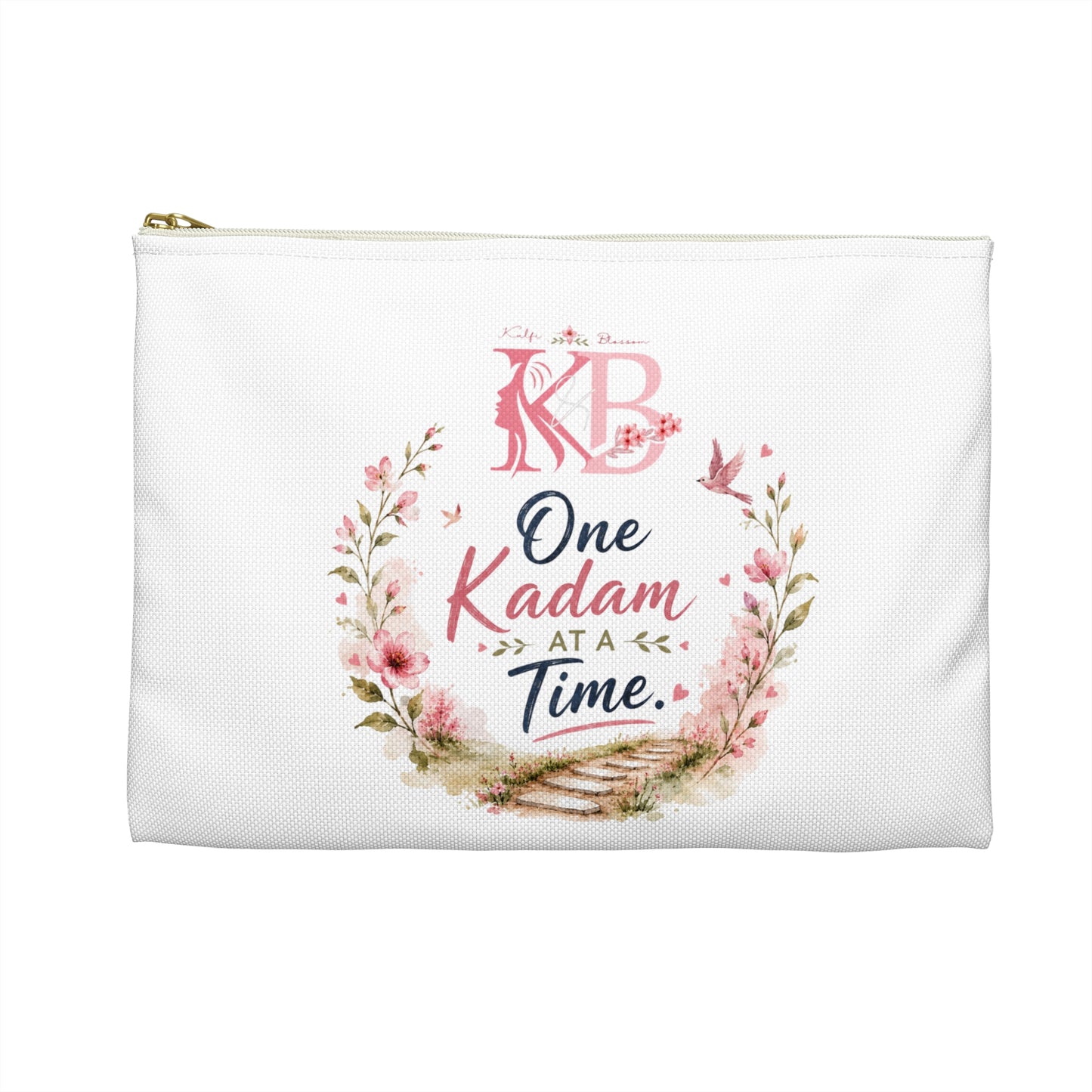 One Kadam At A Time Floral Accessory Pouch