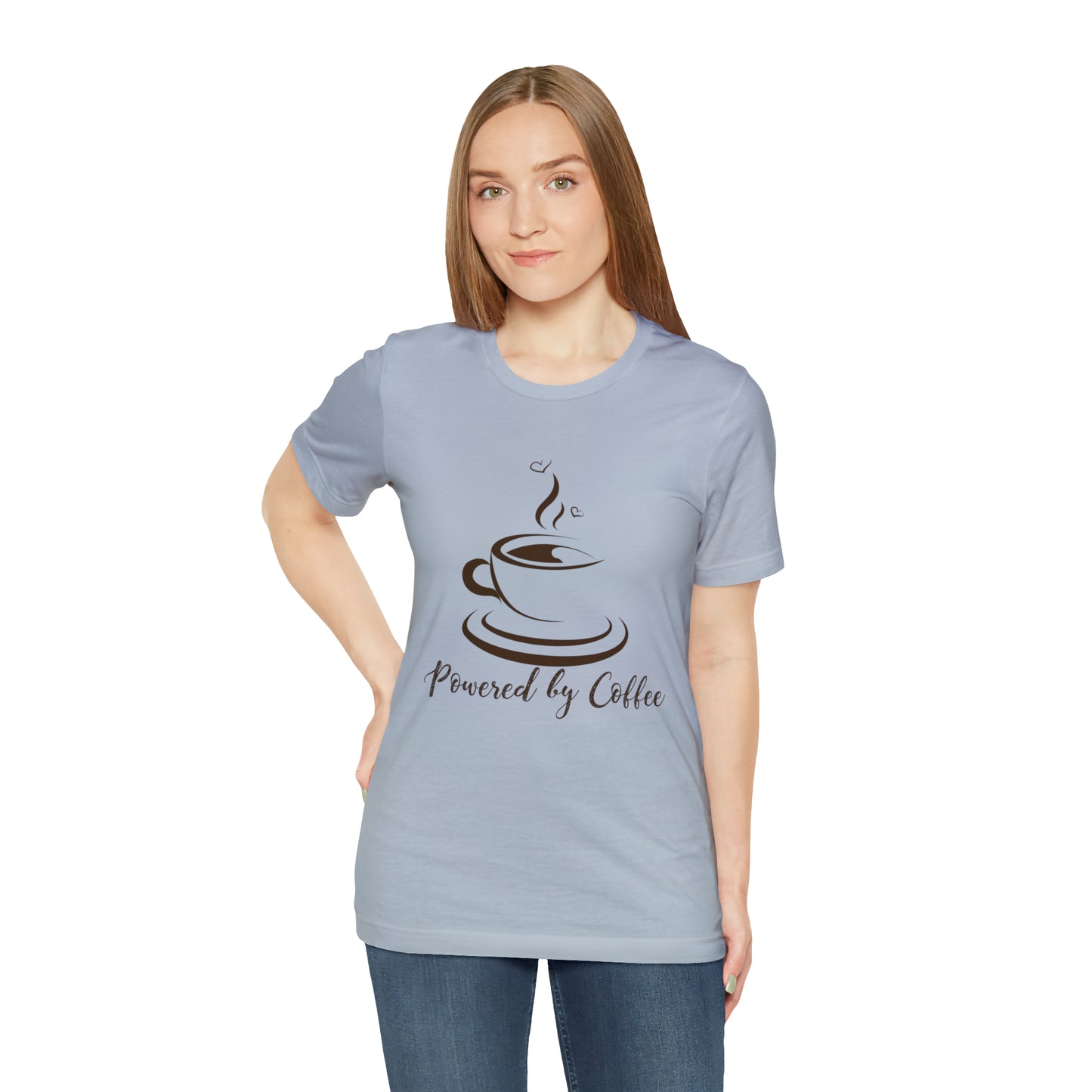 Powered by coffee Jersey Short Sleeve Tee